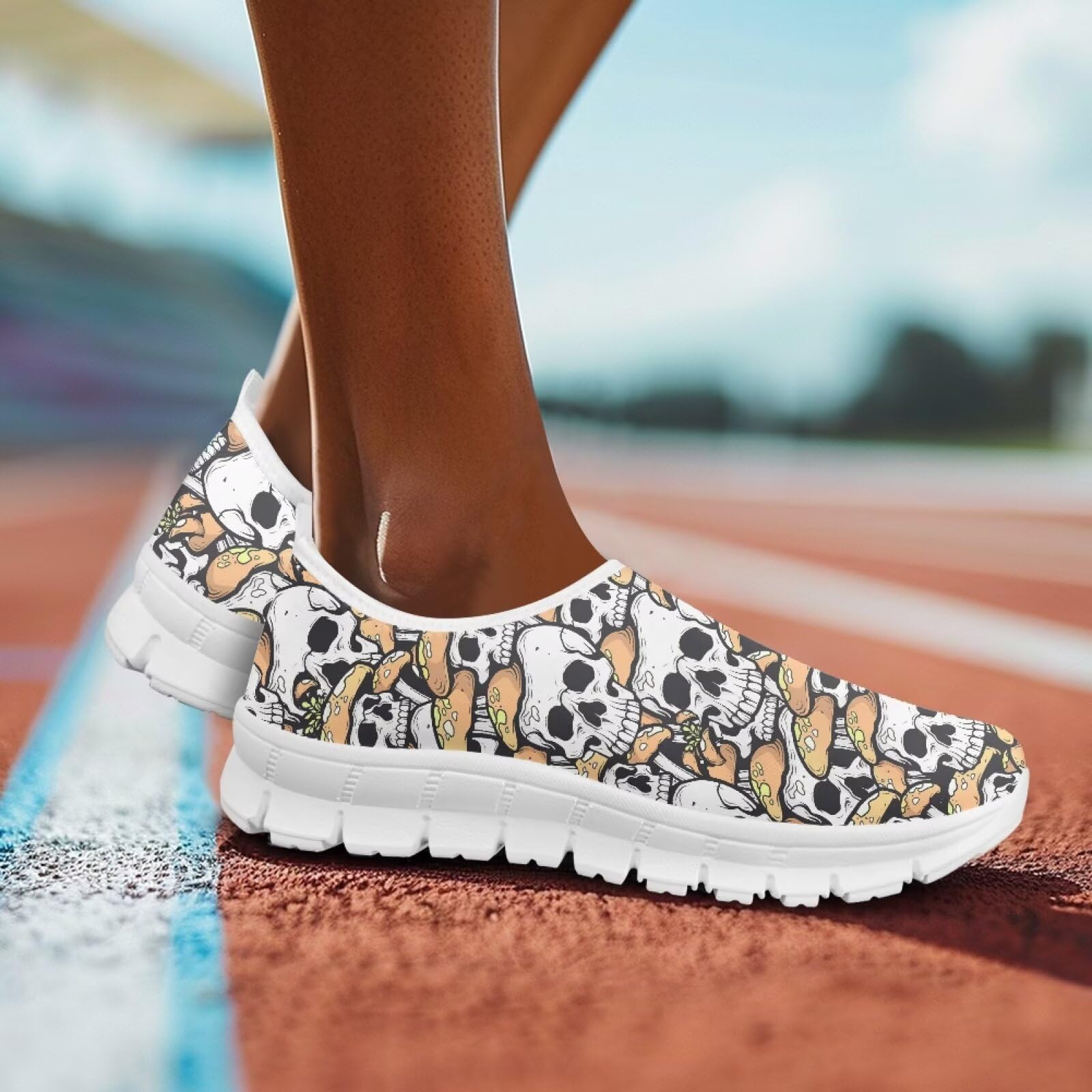 Płaskie buty damskie buty rekreacyjne wsuwane buty robocze wygodne buty do chodzenia biała podeszwa