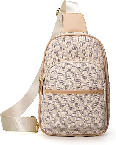 Riñonera cruzada para mujer, bolsa bandolera para mujer, bolsa pequeña con cinturón en el pecho, riñoneras a cuadros para mujer de diseñador