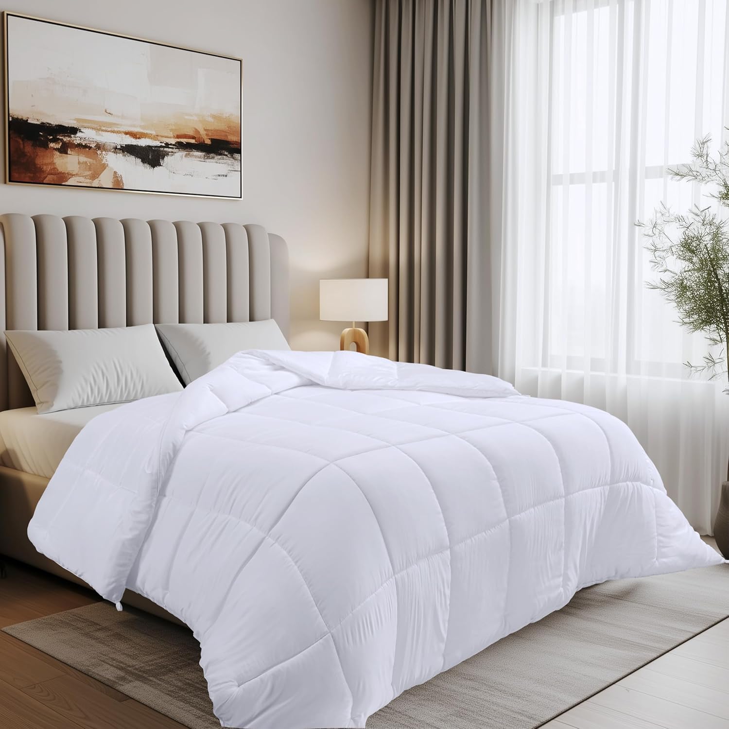 Utopia Bedding Duvet,10.5 Tog coverless Duvet with Corner Tabs, Box Stitched Quilt (King, ...