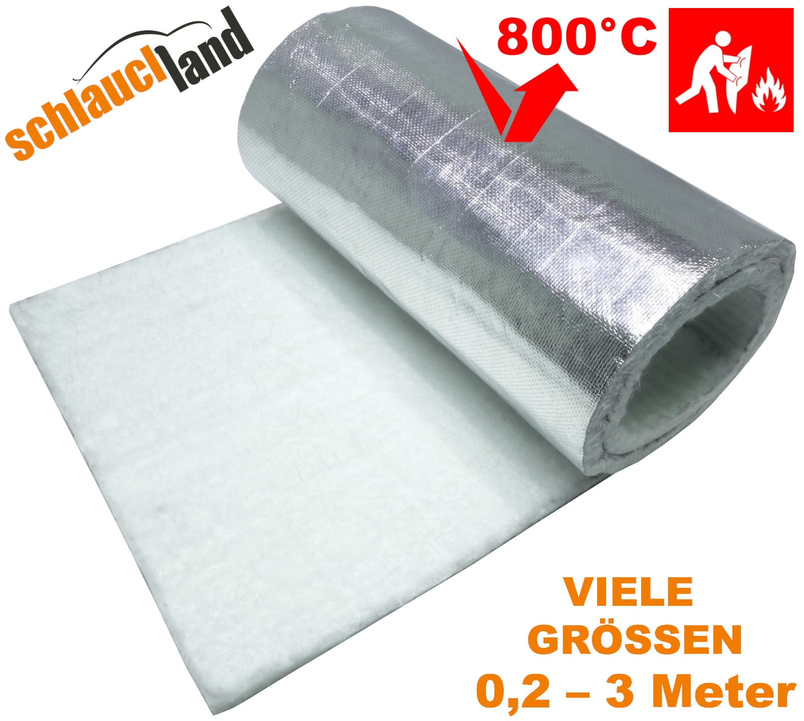 Hitzeschutzmatte 10mm Alu-Keramik 2,0m x 1,0m *** Turbo Auspuff Krümmer Isoliermatte Hitzeschutzfolie