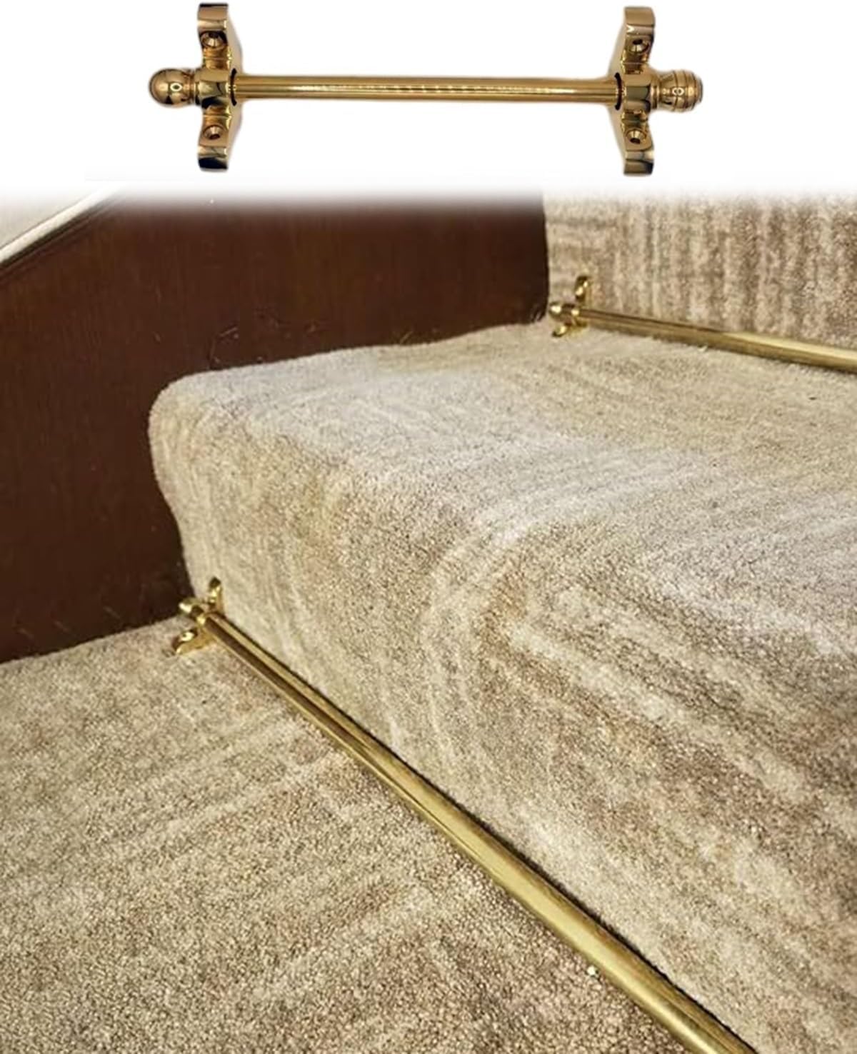 CGCSYZ Stair Carpet Rods, Stair Carpet Slide Rod Set, Adjustable Non-Slip Step Floor Mat Rods for Theatres, Museums, Homes (1pc 60cm/24in/2ft)