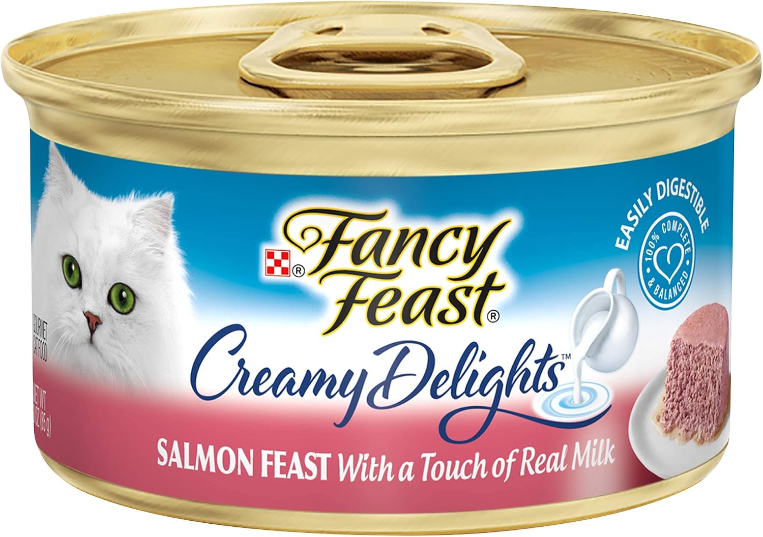 Fancy Feast Purina Creamy Delights Salmon Feast with a Touch of Real Milk (24-CANS NET WT 3 OZ Each)