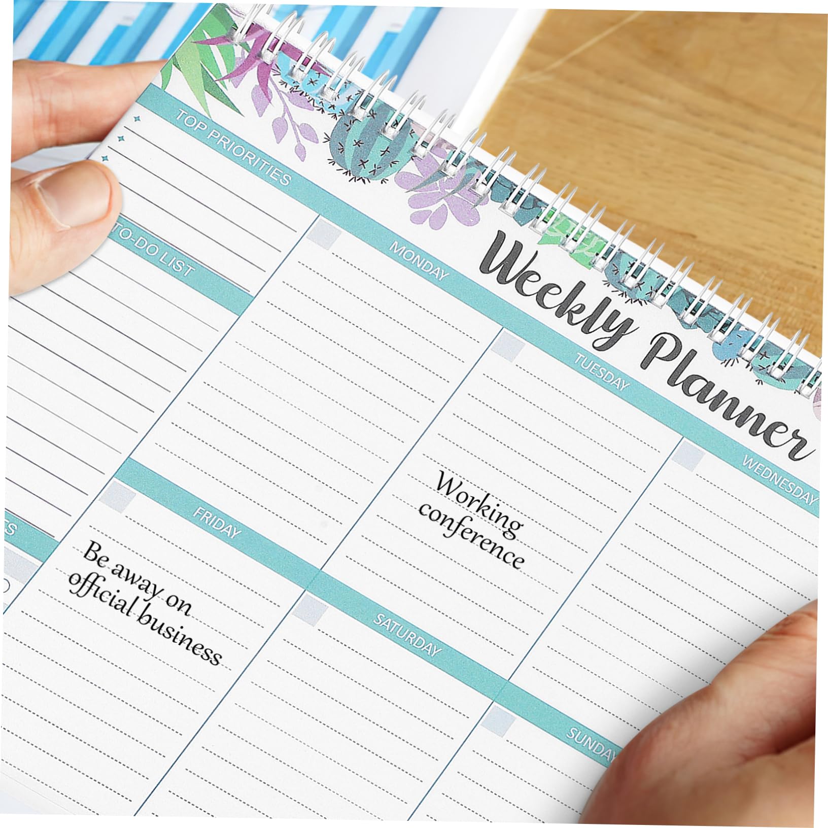 DOITOOL 4 Pezzi Planner Settimanale Scrivania con Attività e Tracker Abitudini Taccuino Organizzativo per Studenti Insegnanti e Ufficio Carta Resistente per