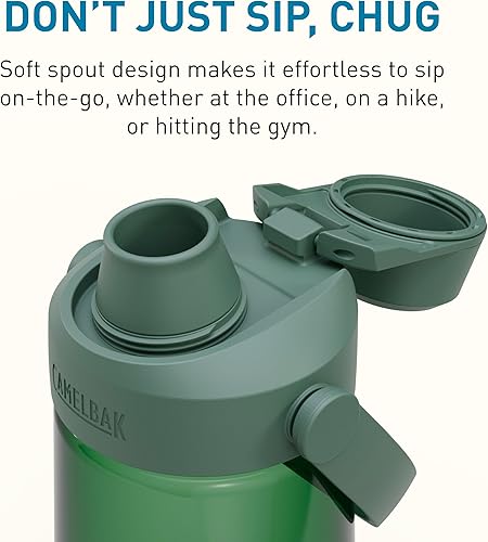 Miniatura 6 de CamelBak Thrive Chug Tritan Renew Botella de agua verde bosque, 25 onzas
