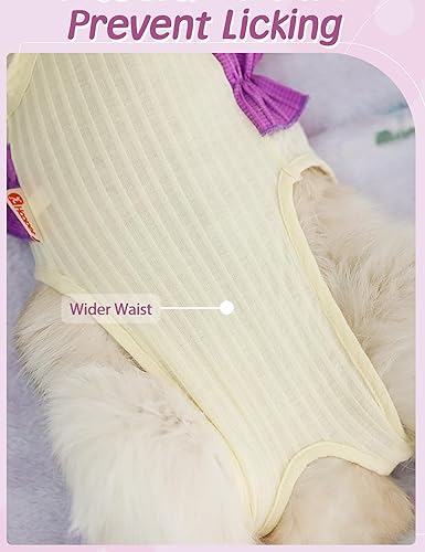 Miniatura 8 de DENTRUN Traje de recuperación de cirugía para gatos, chaleco suave de gatito, camisa alternativa de cono de cuello quirúrgico para gatos, pijama