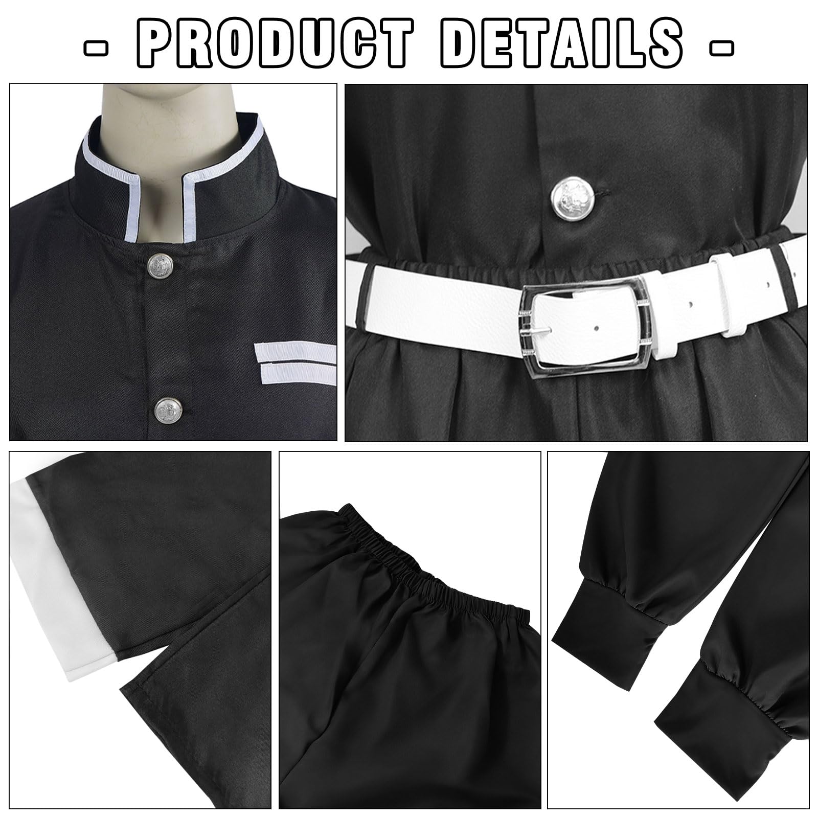 Bocguy Disfraz de Anime, Giyuu/Shinobu/Mitsuri/Muichirou/Tanjiro/Nezuko/Zenitsu Cosplay, Uniforme de Kimono de Personaje de Anime para Carnaval, Halloween, Fiesta de Cosplay, Convenciones de Anime