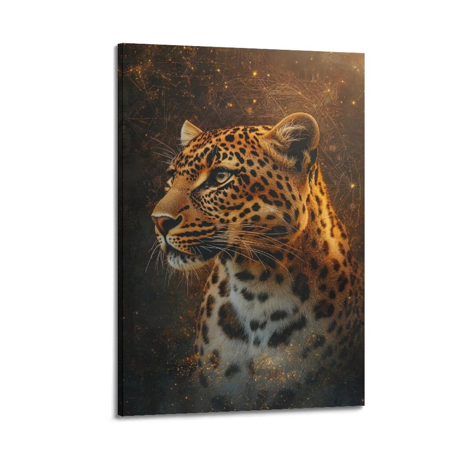 ZSZWHJ Animal Poster Lonely Leopard Poster Decorative Painting Canvas Wall Posters And Art Picture Print Modern Family Bedroom Decor Posters 20x30inch(50x75cm)