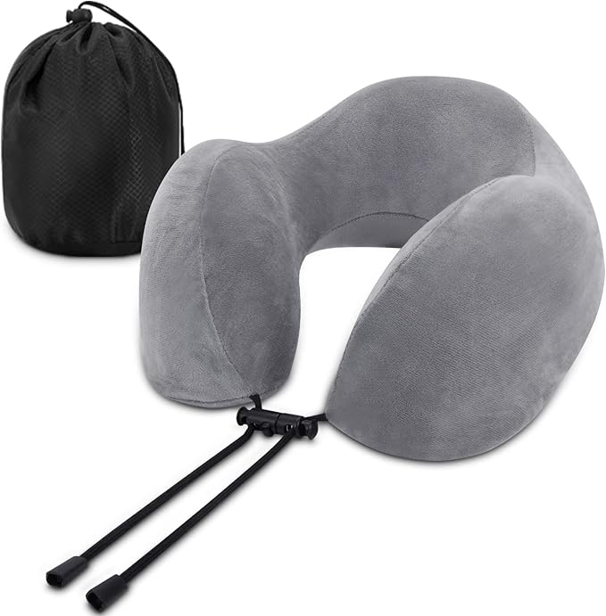 Cloudgree Travel Pillow, Best Memory Foam Neck Pillow Airplane Pillow