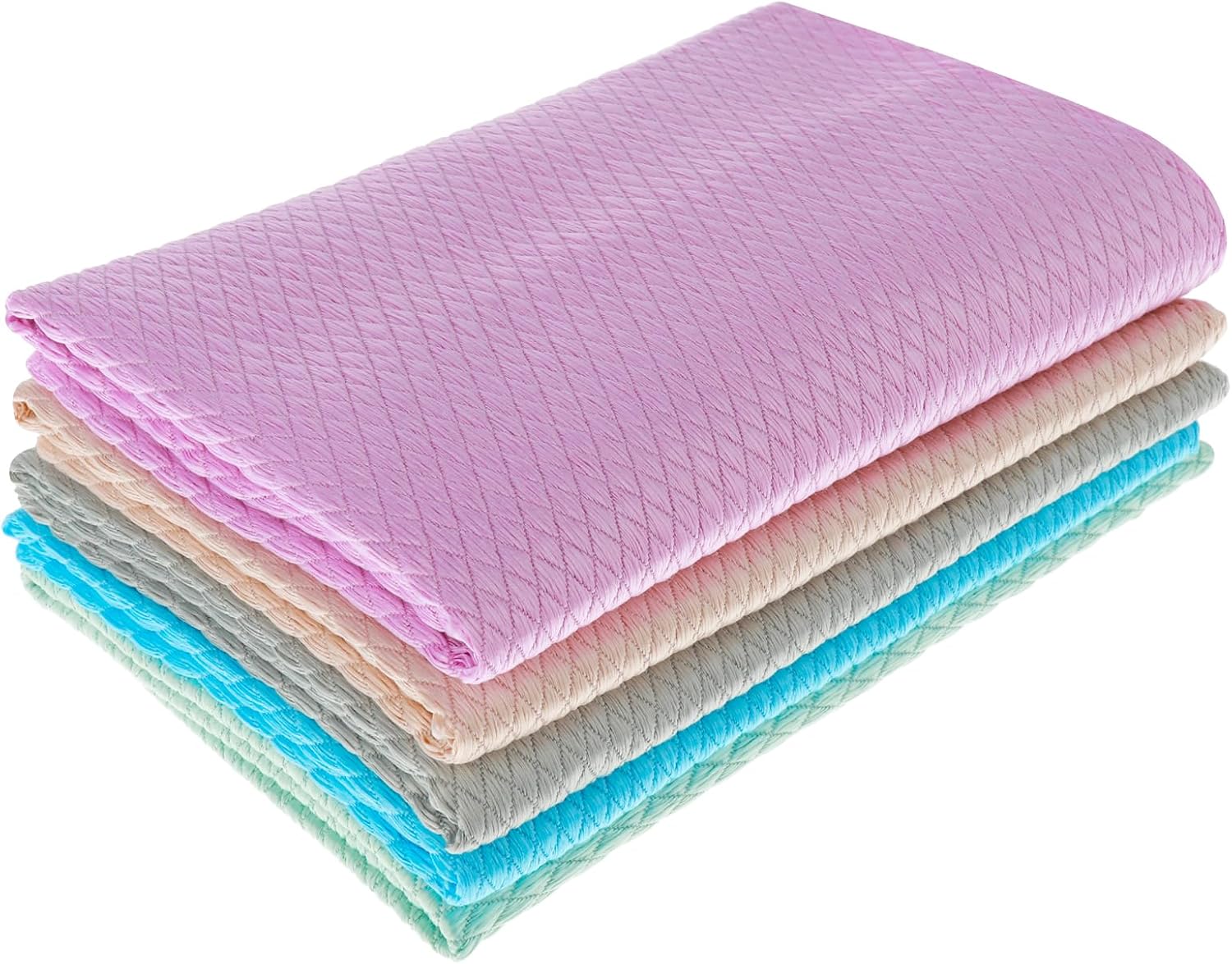 Sibba 5 Packs Fish Scale StreakFree Cleaning Cloths