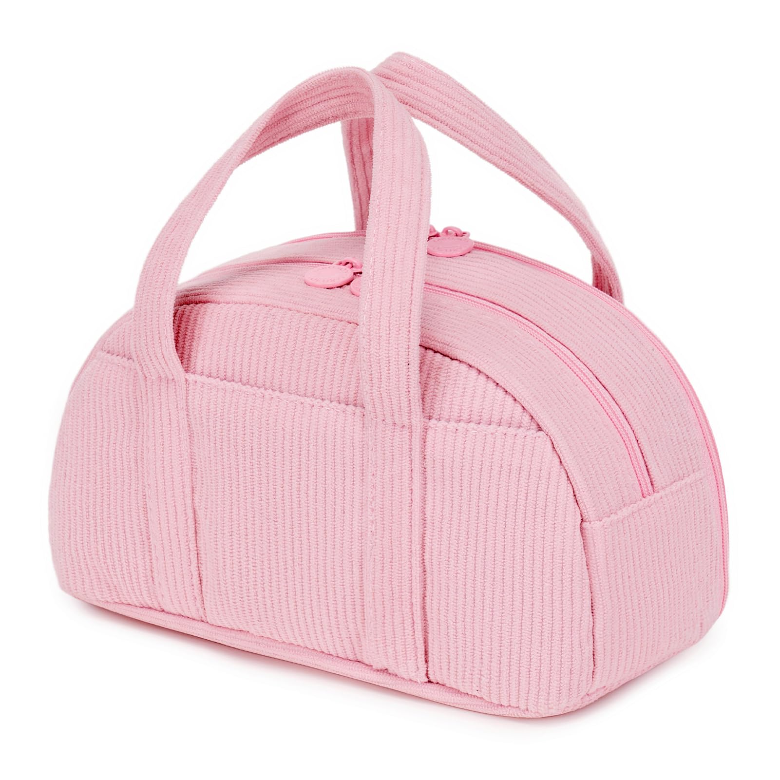 Byitin Pencil Case Large Capacity, Corduroy Pencil Case with Multiple Compartments for Stationery & School Supplies, Aesthetic Pencil Pouch for Girls, Teens & Adults(Pink)