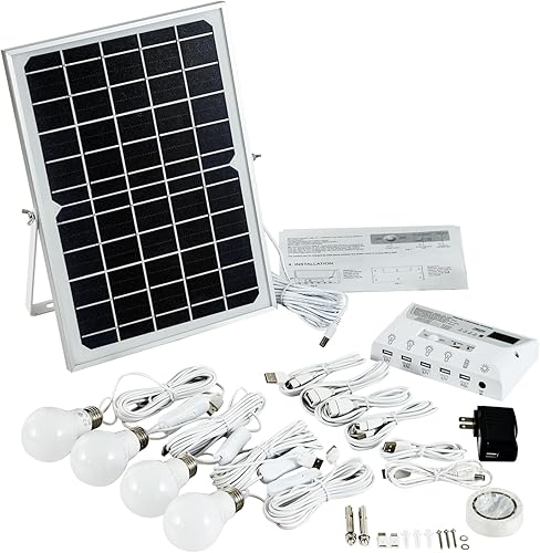 Miniatura 7 de Luces colgantes solares para interiores y exteriores con 4 bombillas LED, cada cable de 16.4 ft, impermeable, batería de 6000 mAh para patios,