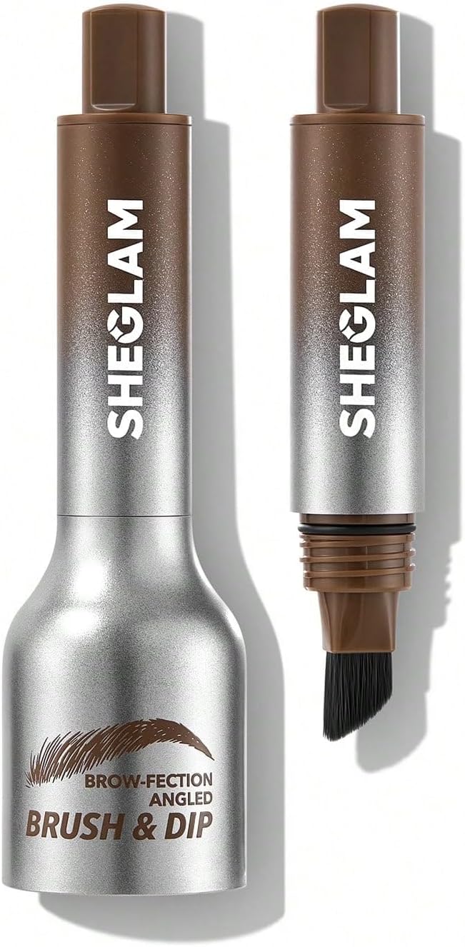 Brow-Fection Angled Brush & Dip Upgraded Microblading Eyebrow Pen Long Lasting Waterproof Easy To Color-Taupe