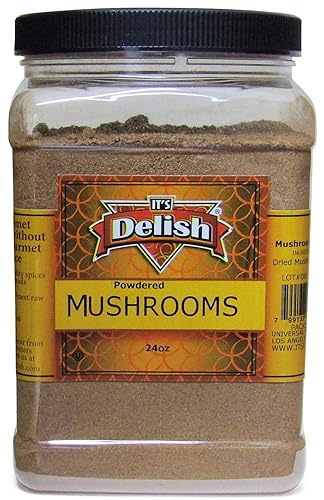 Miniatura 27 de Its Delish, frasco grande de 8 onzas Champiñones Boletus Luteus deshidratados y picados chilenos oscuros para cocinar y saborizar