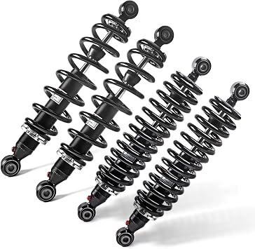 KLV Full Shock Absorbers Set Monotube UTV Compatible With 2017-2023 Kawasaki Mule PRO FX/FXT 2017-2023 Mule PRO DX/DXT 45014-0558 45014-0537