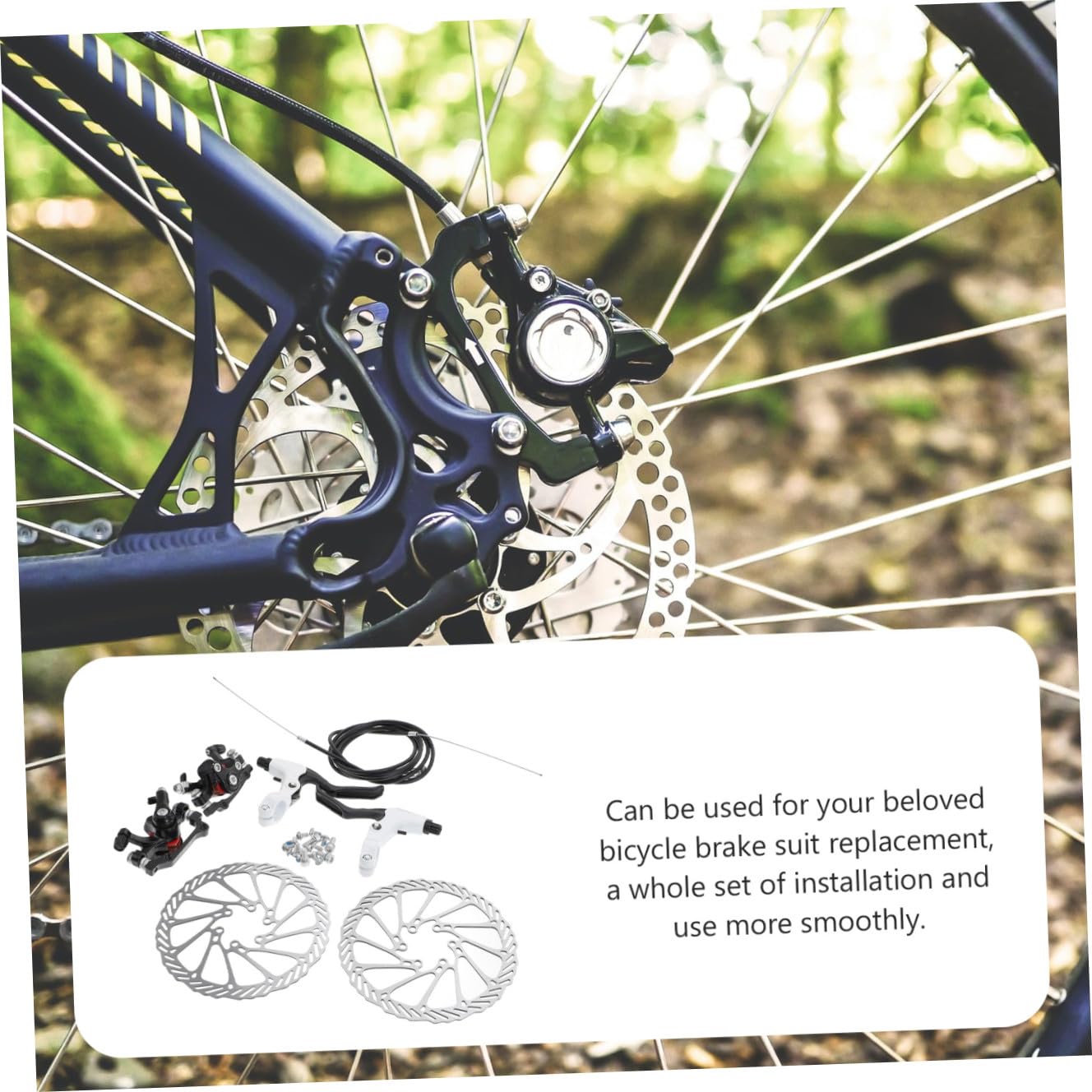 Anneome Fahrradbremszubehör Bremsbeläge Scheibenbremse Fahrrad Bremsen Satz Hydraulisch Metall Kunststoff Langlebig für Mountainbike