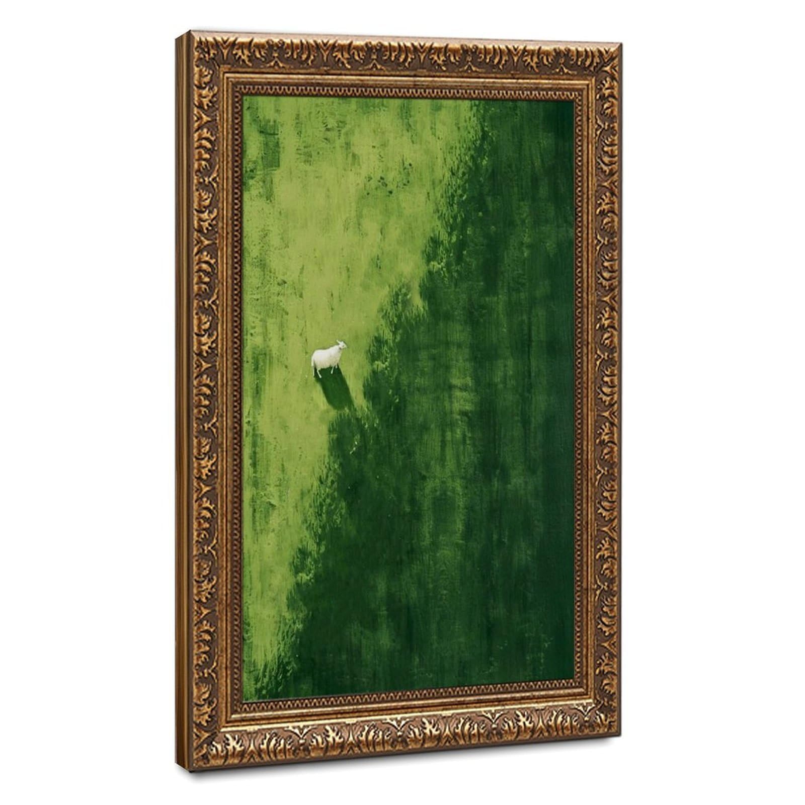 Bareronor Sheep Abstract Canvas Poster Bedroom Decor Landscape Office Room Decor Gift 12" L X 18" W