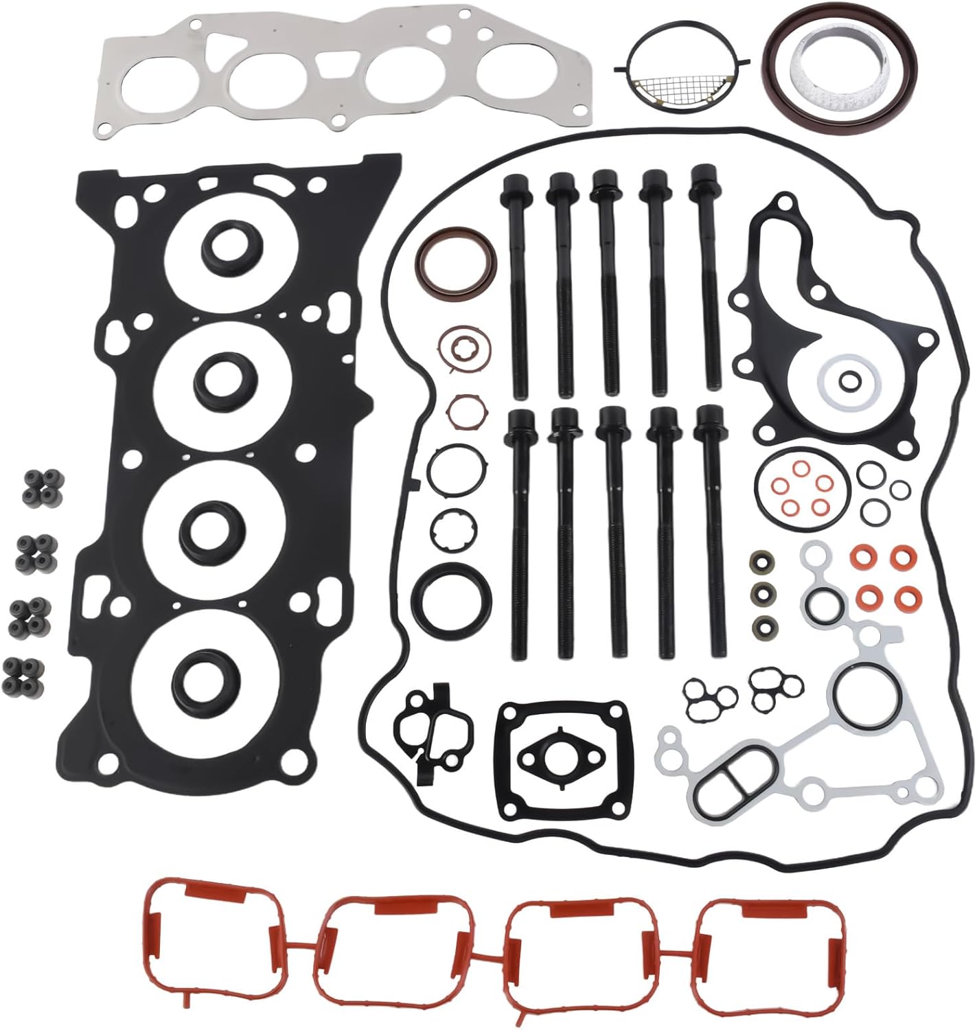 2.5L & 2.7L Cylinder Head Gasket Set with Bolts – Fits Toyota Camry 2.5L 2010–2017), RAV4 2009–2018, Highlander 2009–2019, Sienna 2011–2013, Venza & Scion tC Replaces OE Numbers ES72249‑2 HS26562PT
