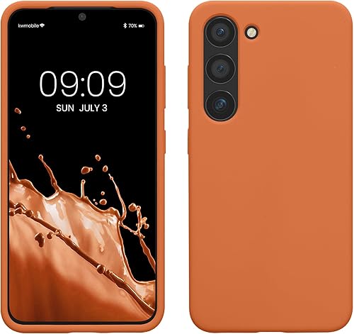 Miniatura 315 de kwmobile Funda Compatible con Samsung Galaxy S22 - Funda de teléfono de silicona TPU con acabado suave - Rojo Ruibarbo Piedra antigua,Azul