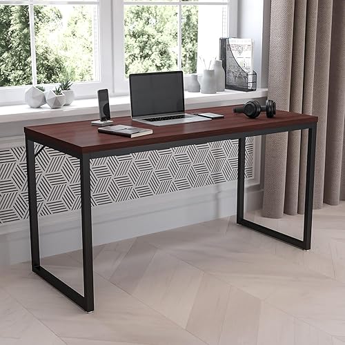Miniatura 21 de Flash Furniture escritorio para computadora Nogal rústico,Negro,Blanco,Arce,Mahogany,Gris (rustic gray),Nogal,https://www.amazon.com/dp/undefined