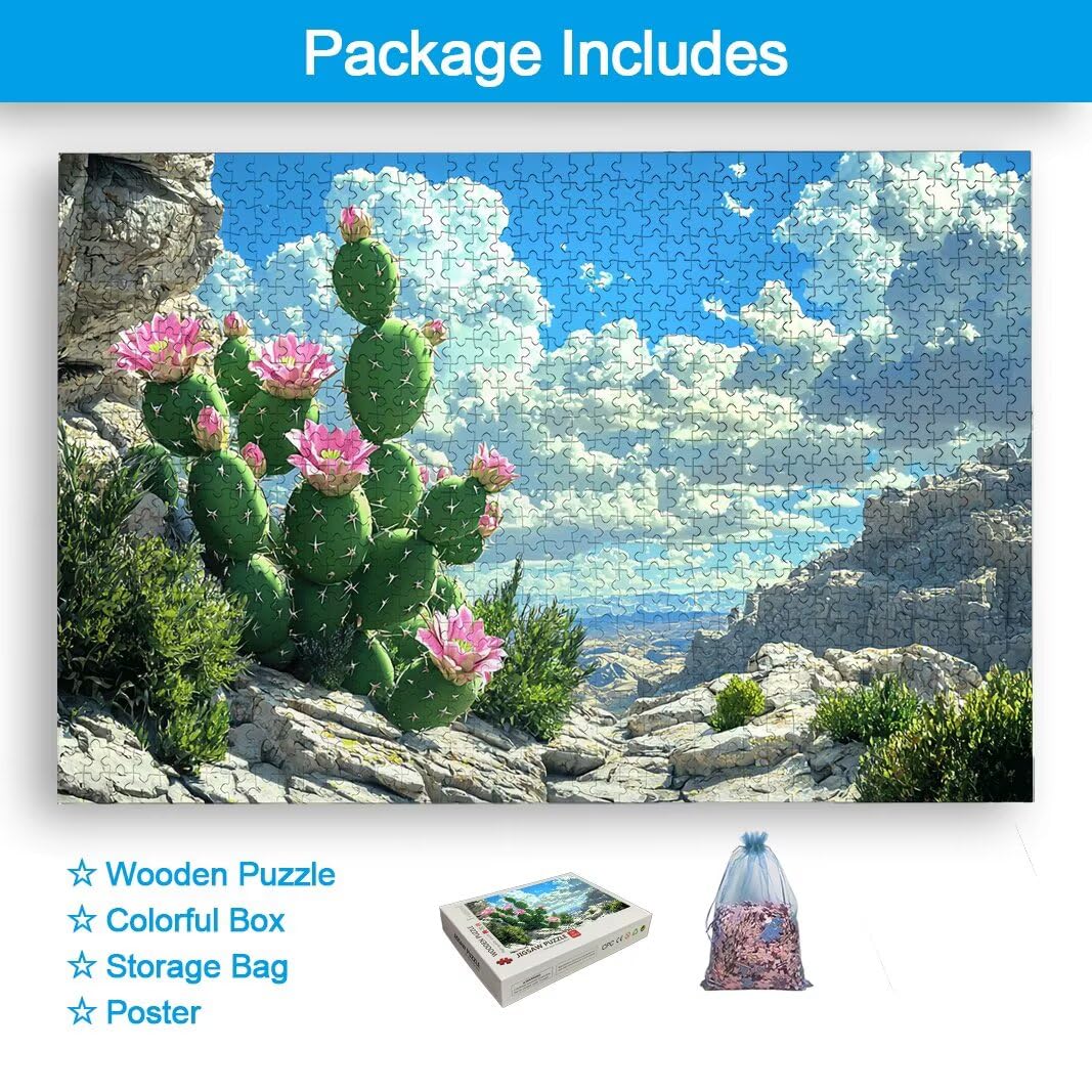 Puzzle Cactus, Puzzle 1000 Pezzi per Adulti, Regalo Donna/Uomo -2645