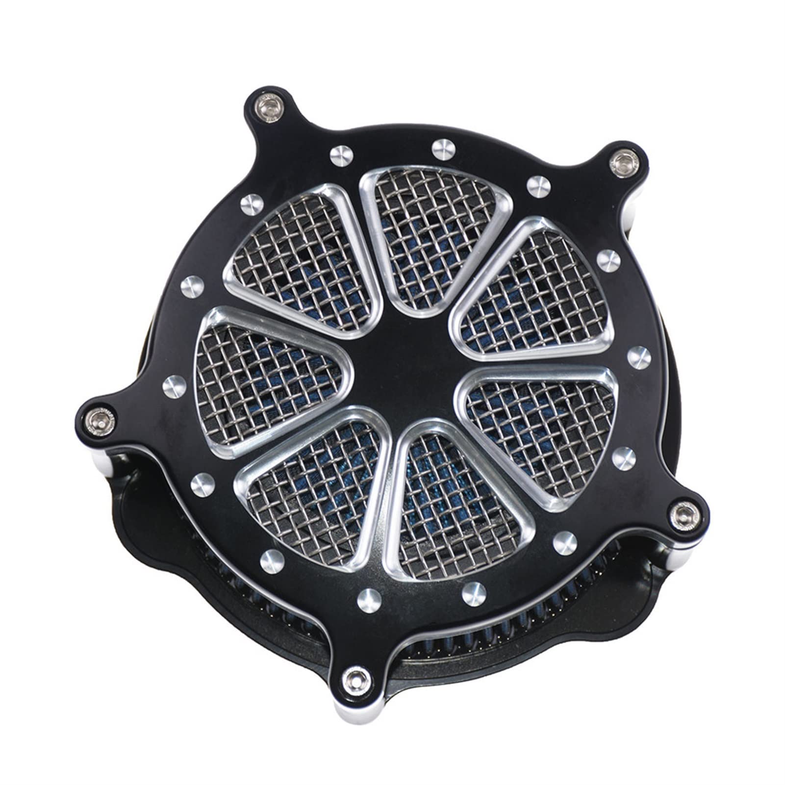 Yurefax Motorcycle Air Filters Blue/Gray/Red Air Cleaner Intake Filter Aluminum, for Harley, Touring Road Glide Dyna Softail Sportster Motorcycle Air Filter(Red Air Filter A)
