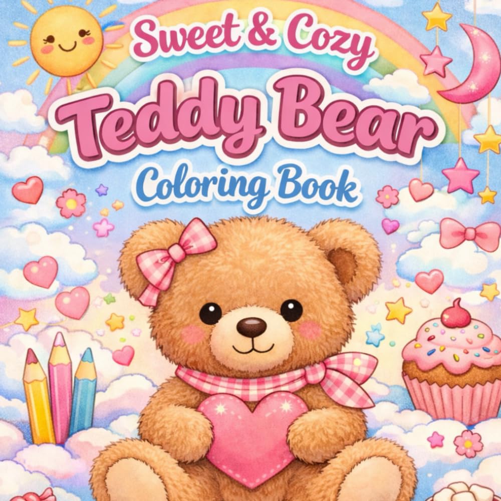 Sweet & Cozy Teddy Bear Coloring Book: Fun, Easy & Relaxing Pages