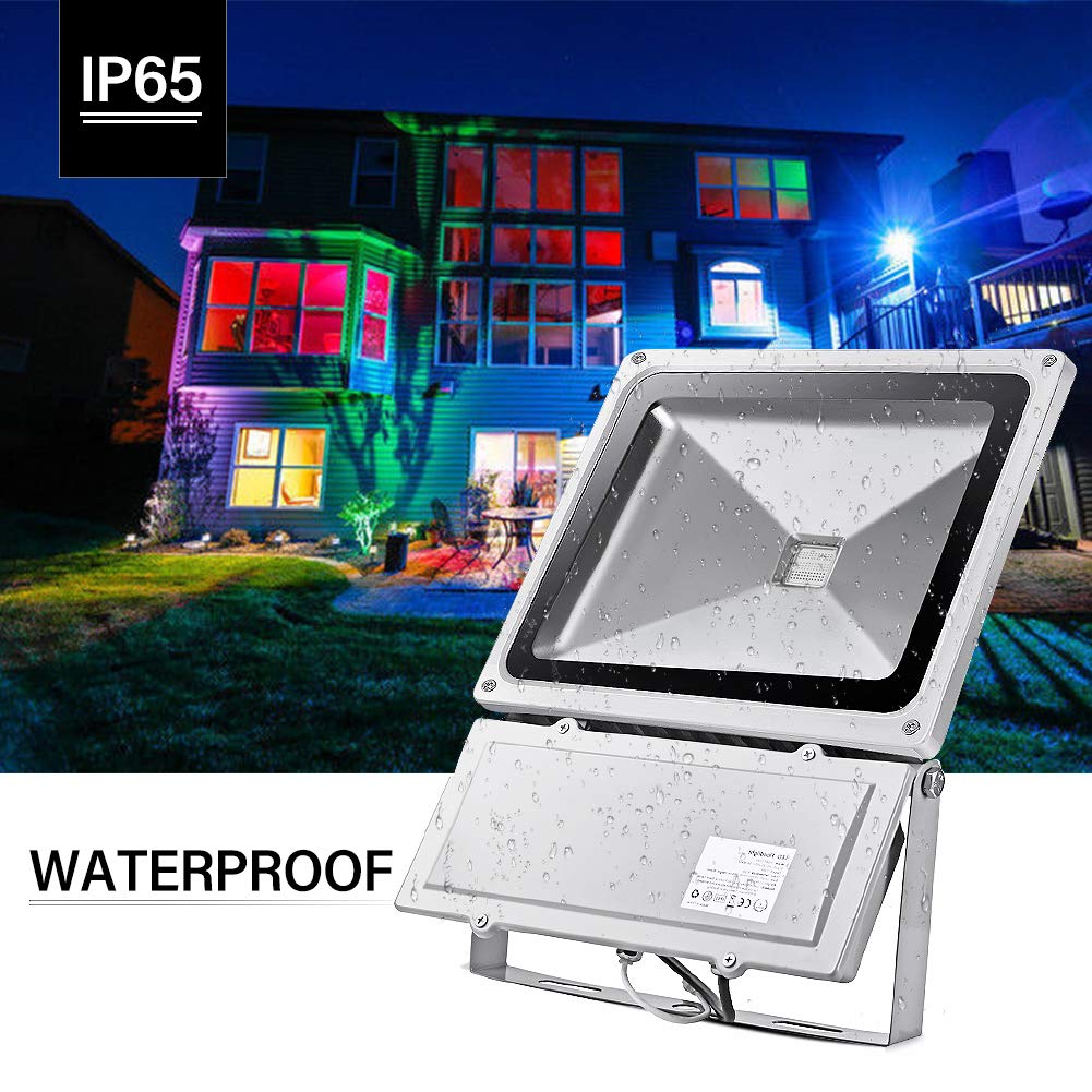 Proiettore LED RGB Esterno 20W-100W Dimmerabile Con Telecomando IP66 - Faretto Da Giardino
