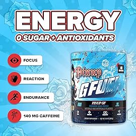 G Fuel Pinup GF Energy Drink Powder, Pre Workout Caffeine Mix for Gaming, Sugar Free Focus Amino, Vitamin + Antioxidants, 9.8oz (Tamarind Agua Fresca, 40 Servings)