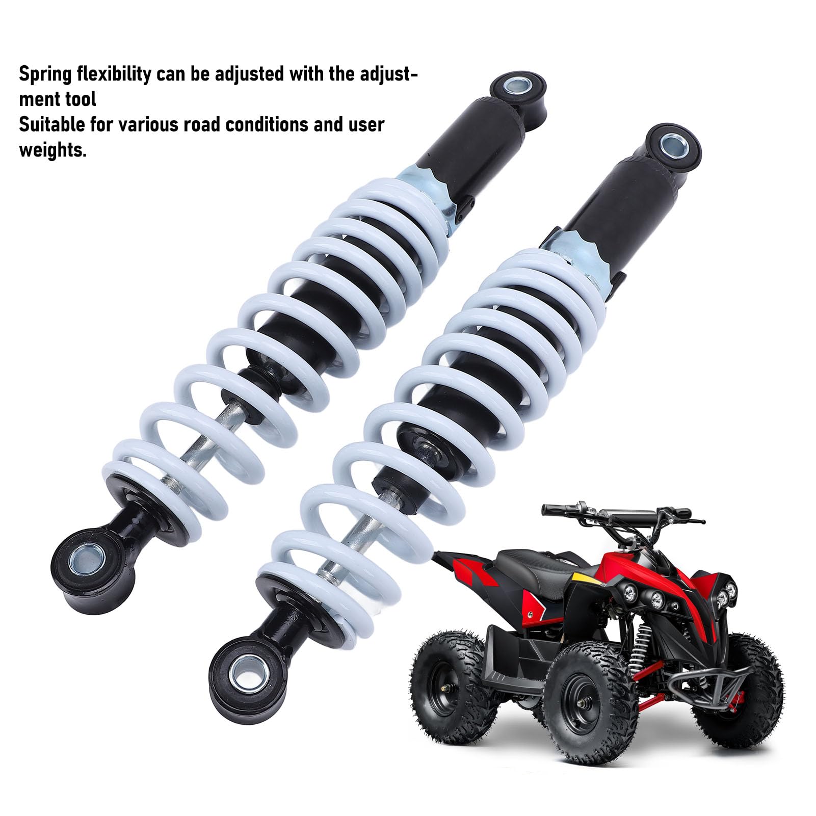 Amortiguador de Motocicleta de 300mm, Suspensión Trasera, Amortiguador Ajustable para Mini Moto de Cross, Scooter, Carrito de Bolsillo, 2 uds.