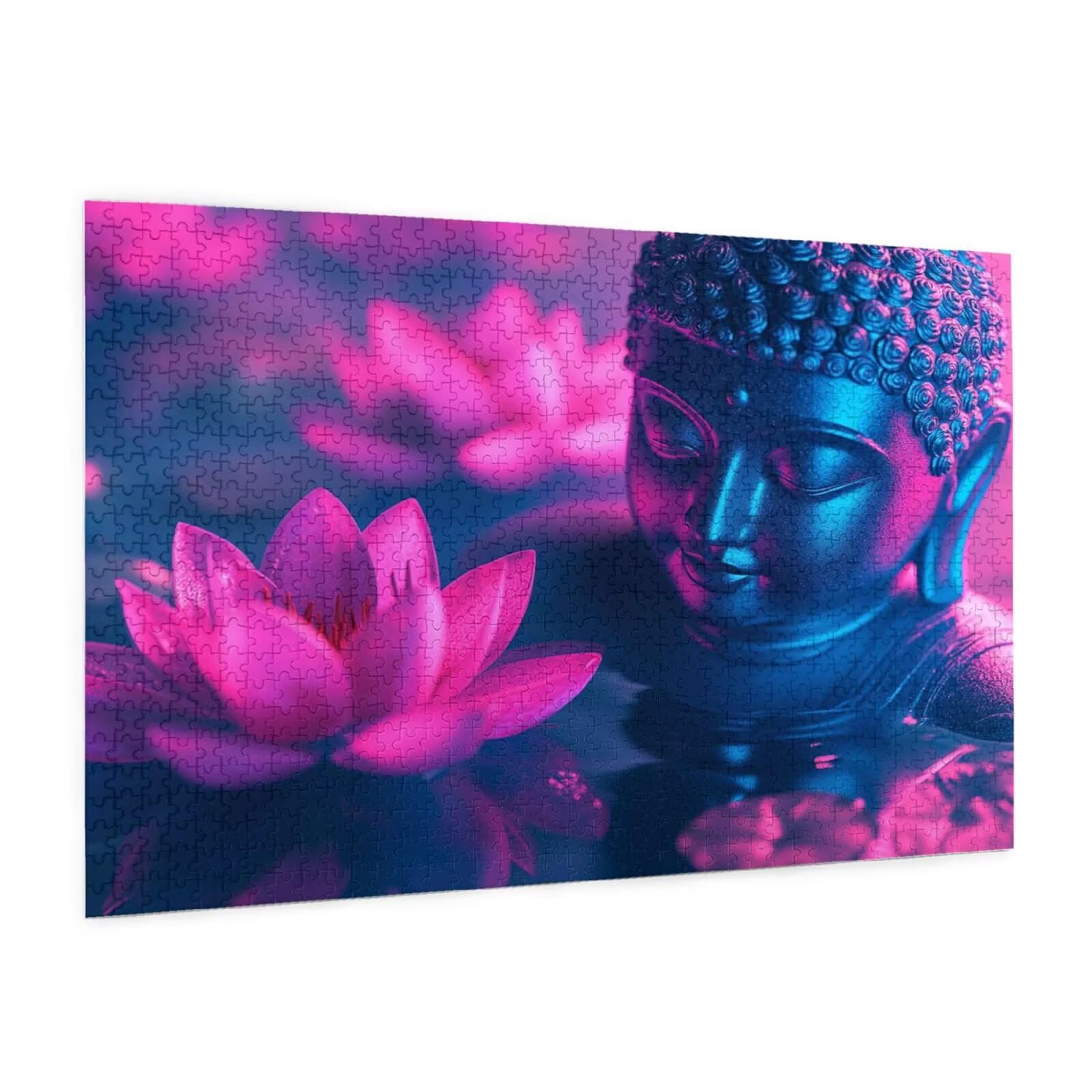 Religia Puzzle 4000 sztuk Lotos Puzzle dla dorosłych Początkujący z pudełkiem prezentowym, DIY interaktywne puzzle rodzinna wymagająca gra, stres Relief Home Wall Room Decor Art prezent dla mężczyzn