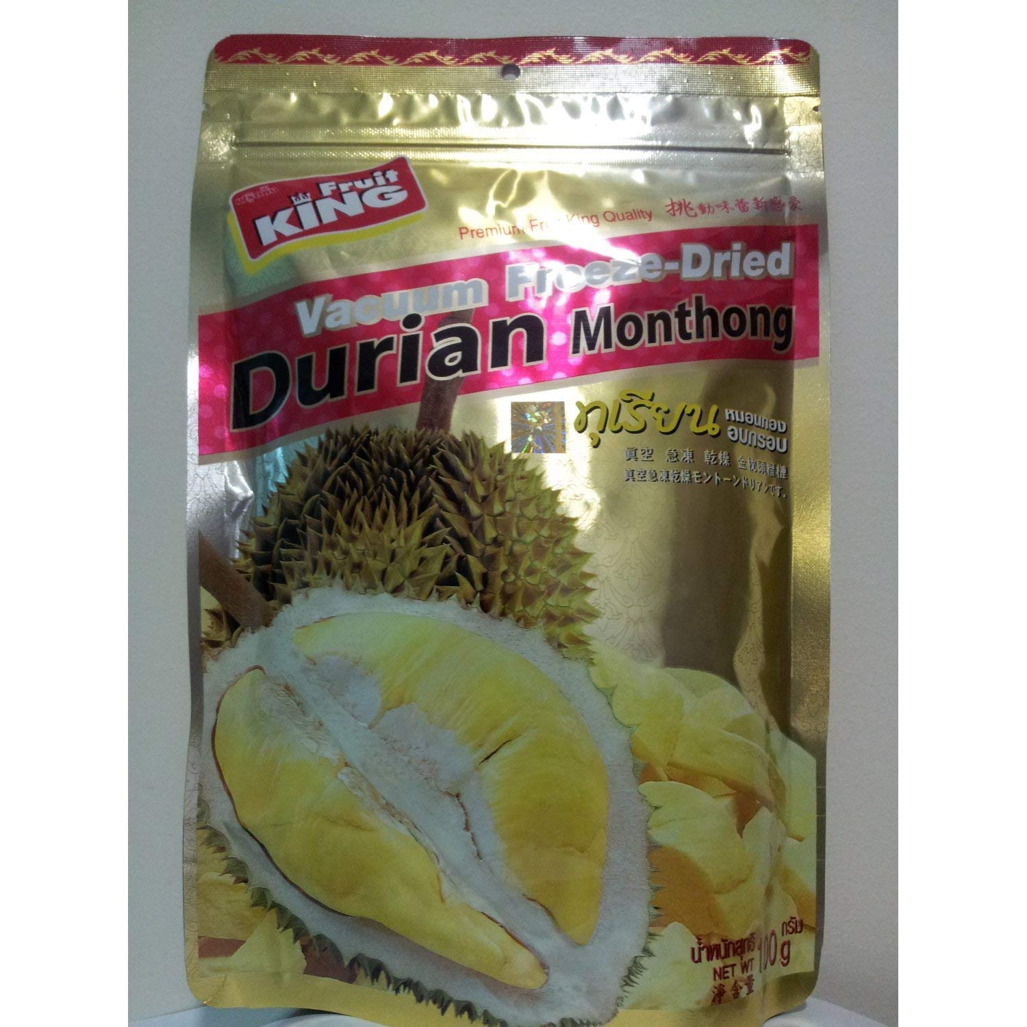 Buy King Fruit Vacuum Freeze Dried Durian Monthong Fruit 3.5Oz (100g