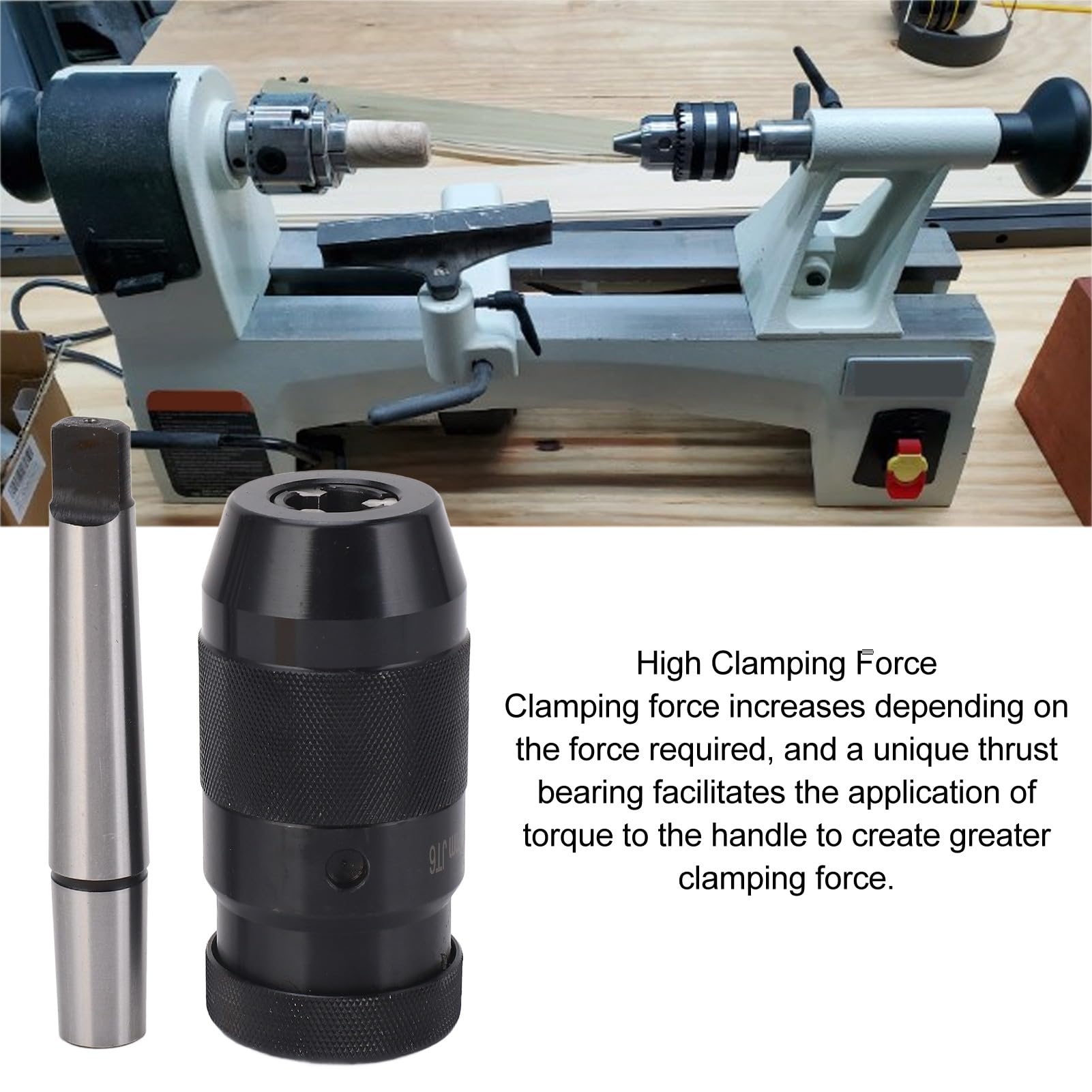 Mandrino per trapano autoserrante 1-16mm Mandrino per trapano manuale senza chiave ad alta precisione con gambo MT2 JT6 Acciaio ad alto tenore di carbonio resistente all'usura per