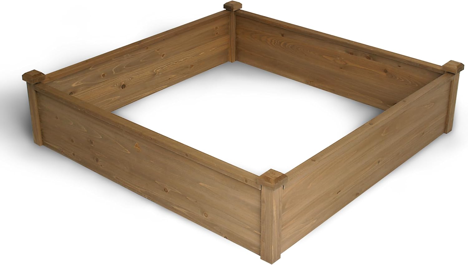 Algreen Wood Raised Garden Bed 4 ft. x 4 ft., 12" Deep Outdoor Planter Box, Easy Assembly Modular Garden Bed for Vegetables, Herbs and Flowers, Cappuccino Stain