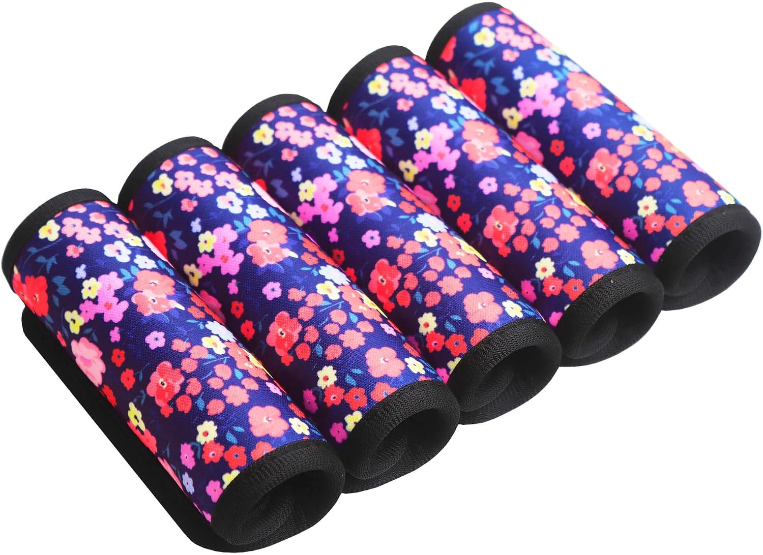 4 Housses De Poignée De Valise En Néoprène - Étiquettes De Voyage Fluo, Confort, Lot De 4