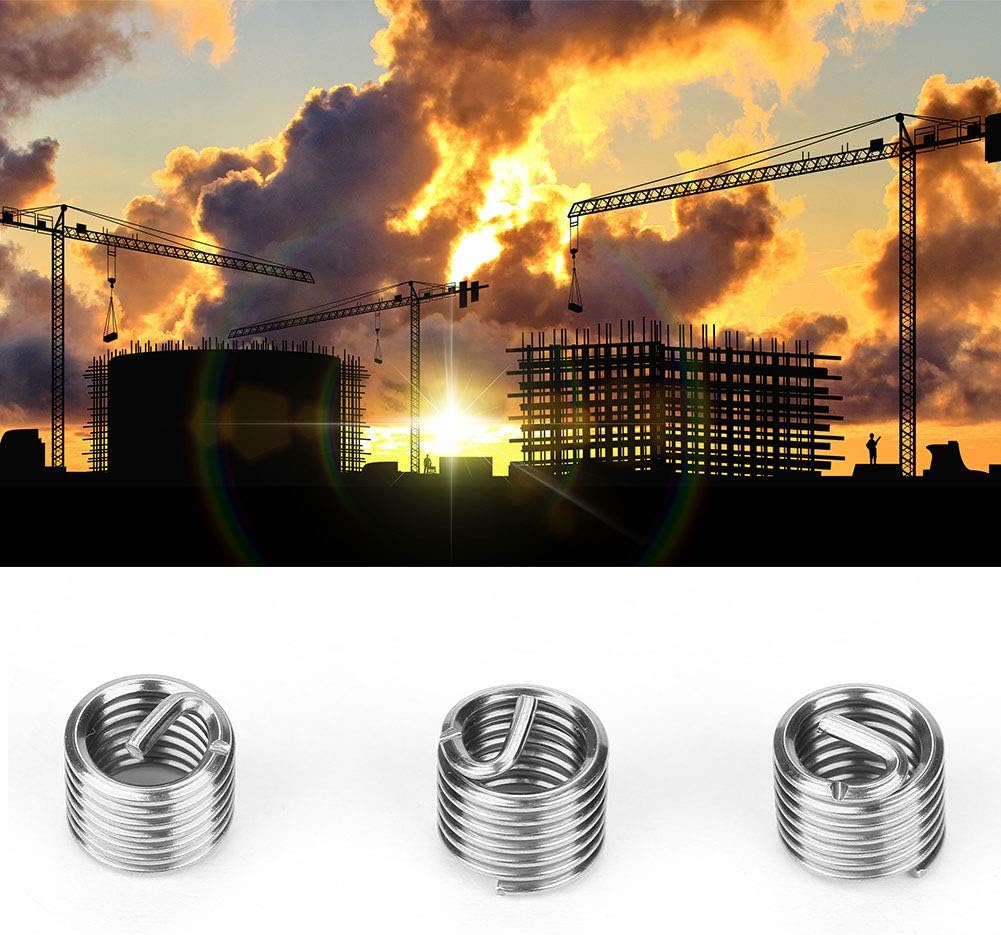 Thread Repair Inserted Stainless Steel Strong Screw Connection for Easy Maintenance Applicable for Aluminum/Parts 100pcs M5 (M5*0.8 * 1.5D)