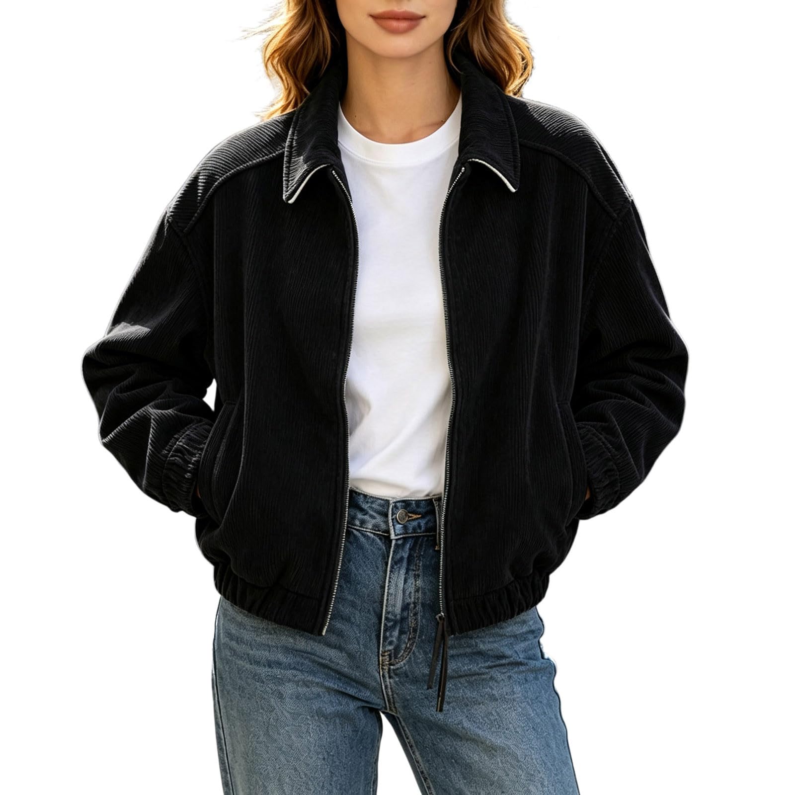 Generisch Hoodie Damen Oversize Sweatjacke mit Kapuze Reißverschluss Hoody Basic Casual Kapuzenjacke Freizeit Kapuzenpullover einfarbig Langarm Jogging Jacke locker Sportjacke Sweatshirt