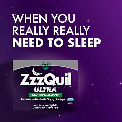 Miniatura 4 de ZzzQuil ULTRA, ayuda para dormir, succinato de doxilamina 25 mg, ayuda para dormir para adultos, ayuda para dormir nocturna, 48 tabletas