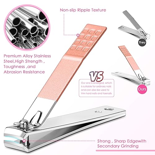 Miniatura 2 de Kit de manicura y pedicura para mujer juego de manicura profesional de acero inoxidable para pedicura herramientas de corte de uñas Aceoce Travel