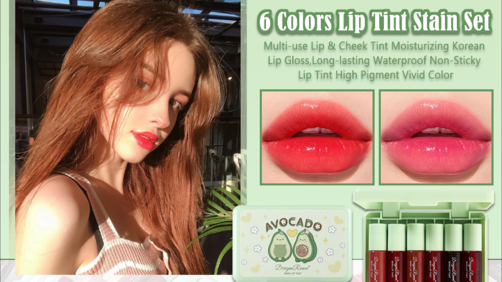 Amazon.com : 6 Colors Lip Tint Stain Set,Korean Lip Tint Watery