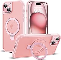 Vista 133 de Funda de grado militar compatible con iPhone 14 Plus de 6.7 pulgadas, con soporte magnético invisible tipo anillo, compatible con MagSafe y gran