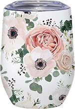 Santa Barbara Design Studio Wedding Collection Stainless Steel Insulated Wine Tumbler, 12-Ounce, Floral