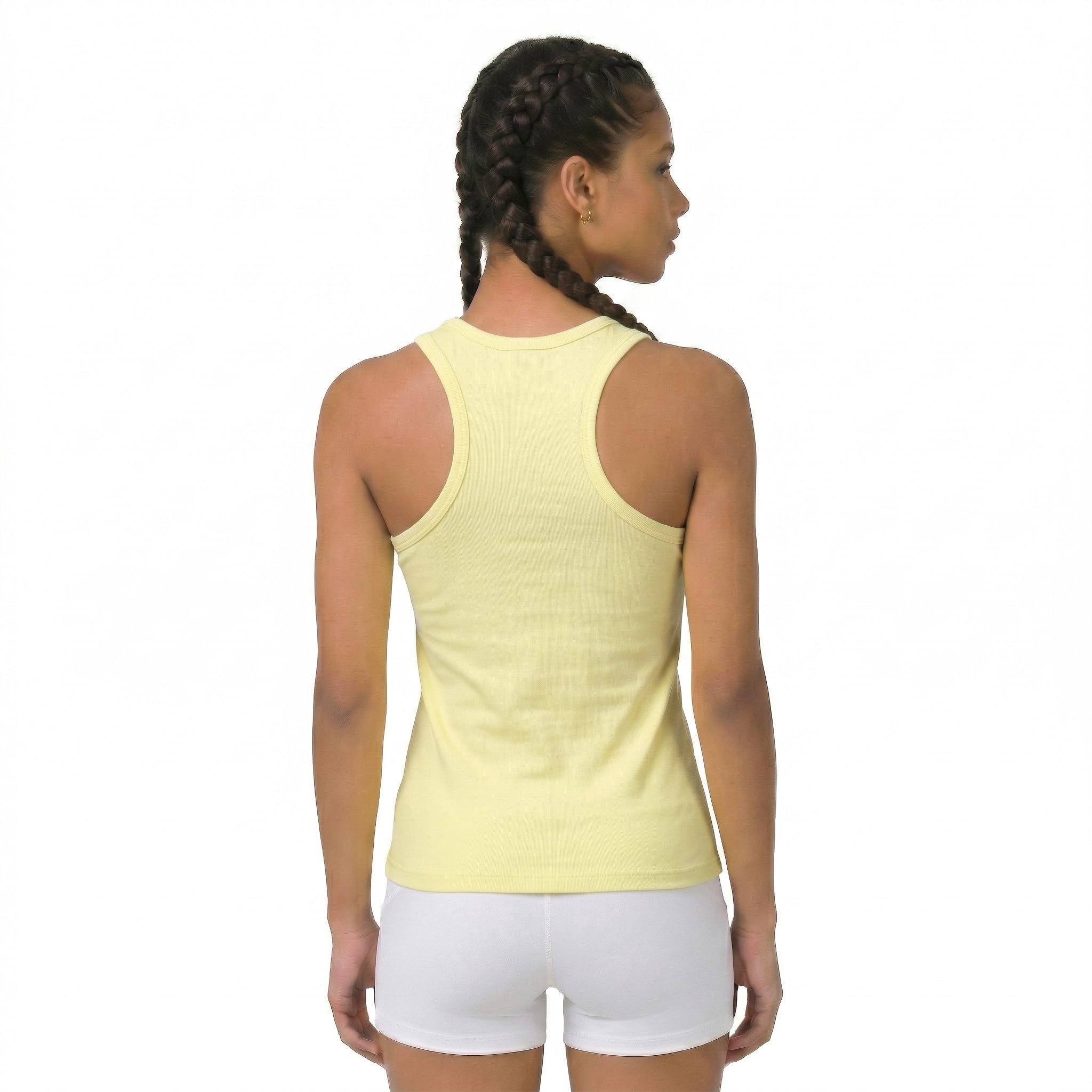 Lilax Girls' Racerback Tank Top 5T Lemon Yellow