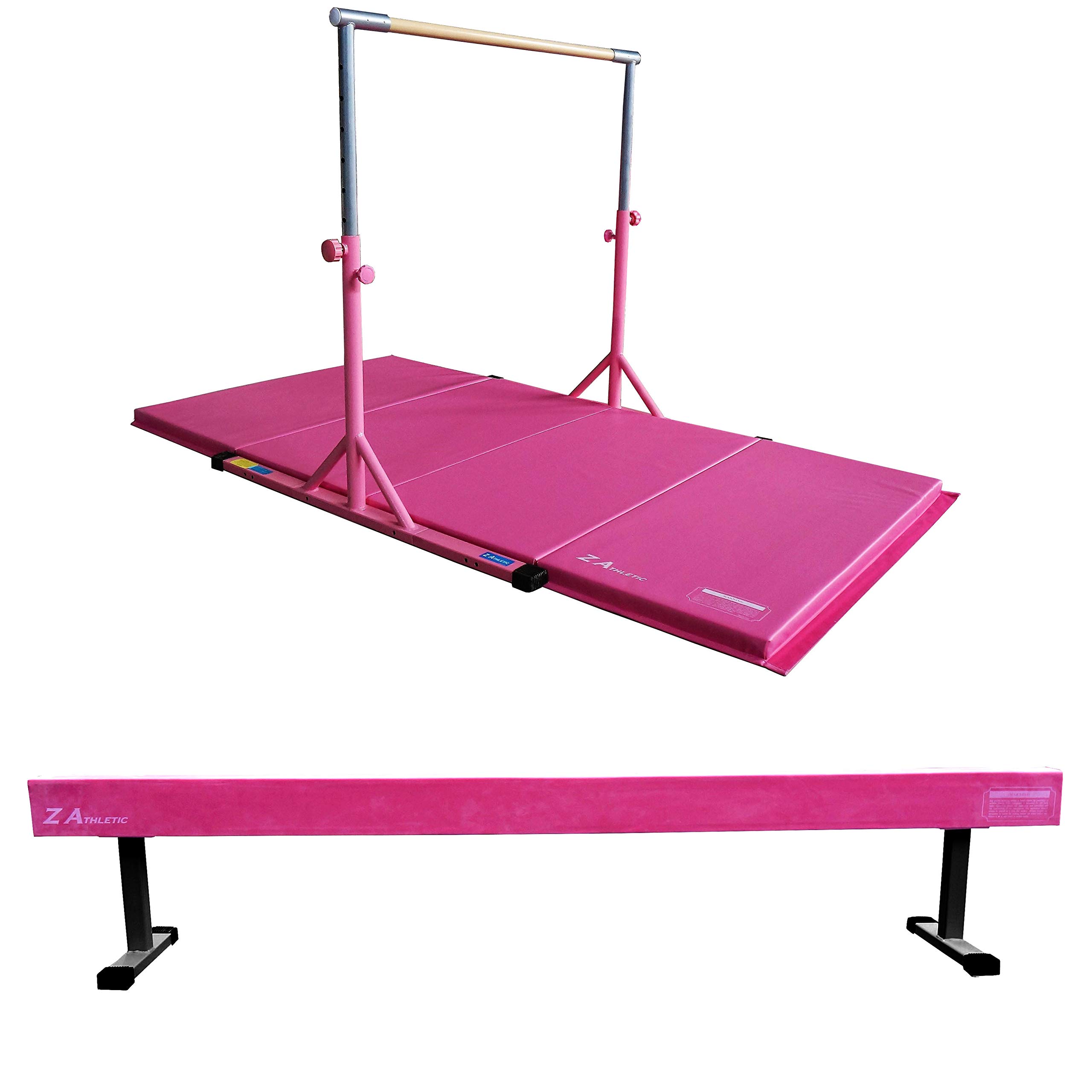 Buy Z Athletic Adjustable Kip Bar, 4ft x 8ft x 2in Gym Mat and Off