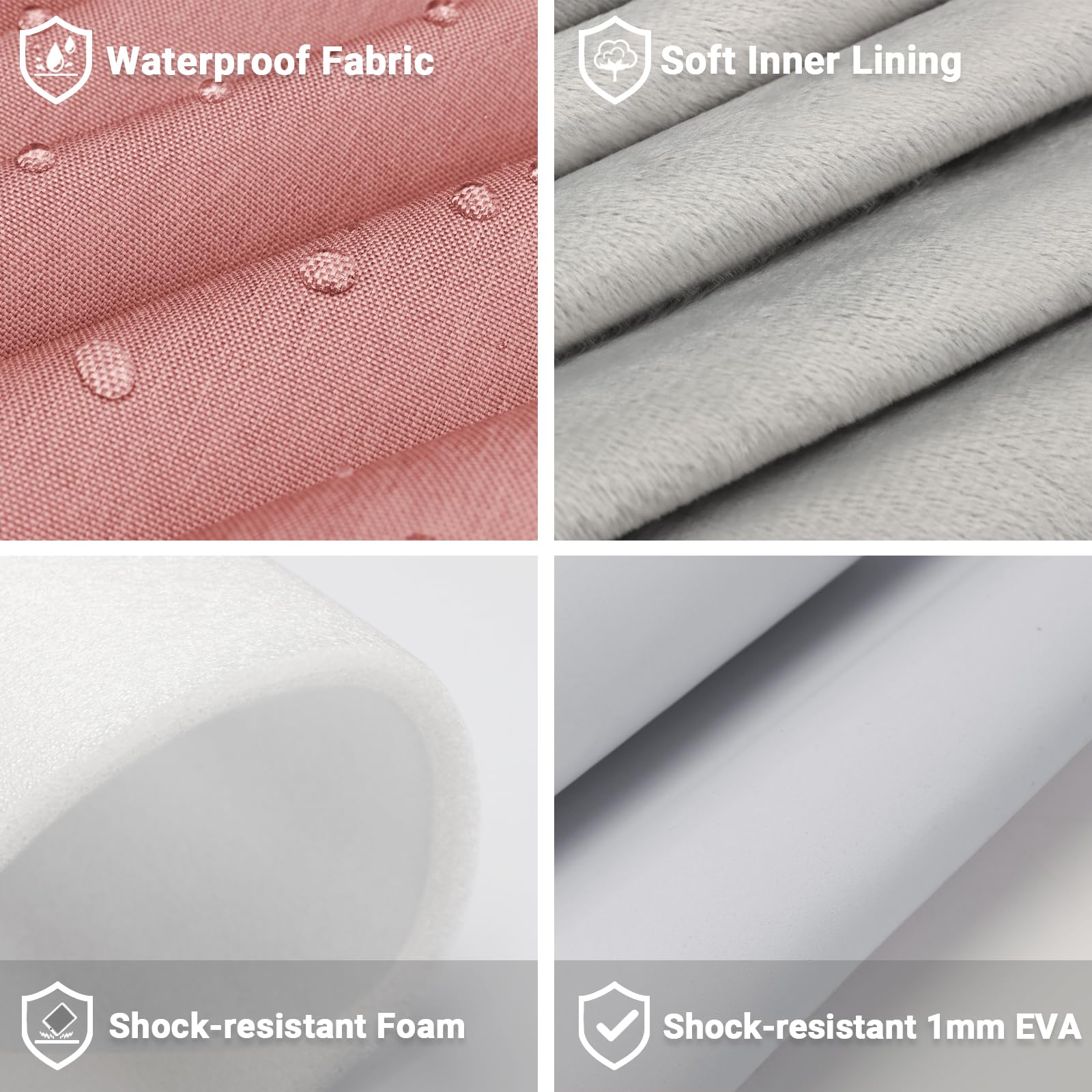 ZYB Custodia PC Portatile 13-13,3 Pollici,Custodia per MacBook Air 13.6 Pollici M4 M3 M2 2025 2024-2022,MacBook Air/Pro 13 M2 M1 2022 2020-2012,2021-2025 MacBook Pro 14 M4 M3 M2 M1 Borsa-Rosa