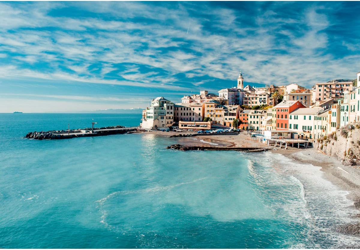 Ingooood- Jigsaw Puzzle 1000 Pieces- European Scenic Series- Italy Waterside Town_IG-0375 Entertainment Toys for Adult Special Graduation or Birthday Gift Home Decor