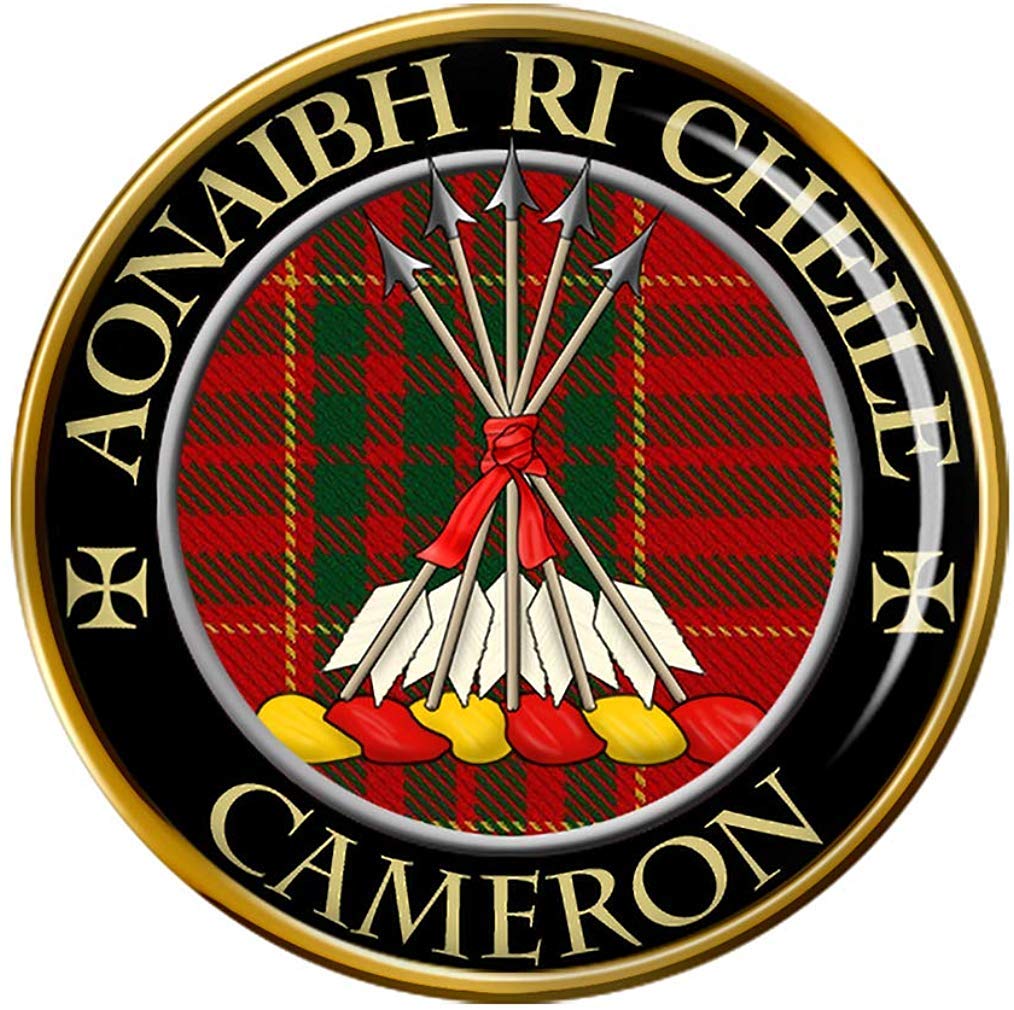 Family-Crests.com Men's Gold Cameron Scottish Clan Pin Badge