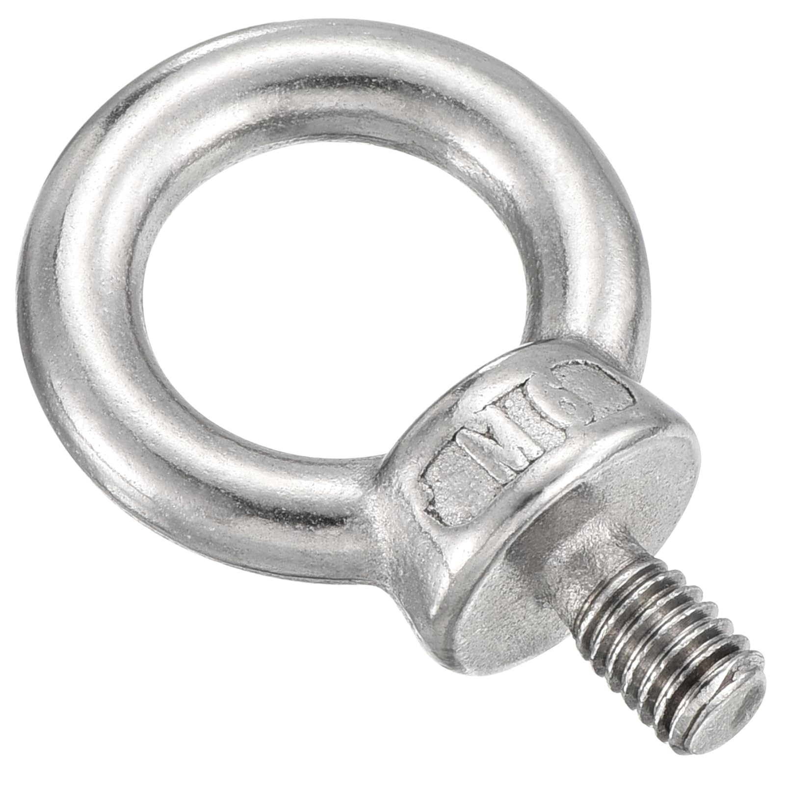 METALLIXITY Shoulder Eye Bolt (M6x9mm) 5Pcs, 304 Stainless Steel Machinery Lifting Ring Threaded Eye Bolt - for Load Hoisting Silver