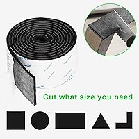 Vista 5 de Almohadillas de fieltro para muebles, almohadillas de fieltro para muebles, 12.7 cm x 101.6 cm, negras, cortables