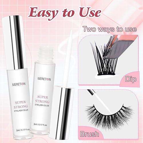 Miniatura 4 de Pegamento de pestañas para pestañas postizas, pegamento transparente de sujeción súper fuerte, sin látex, adhesivo de larga duración, adhesivo de