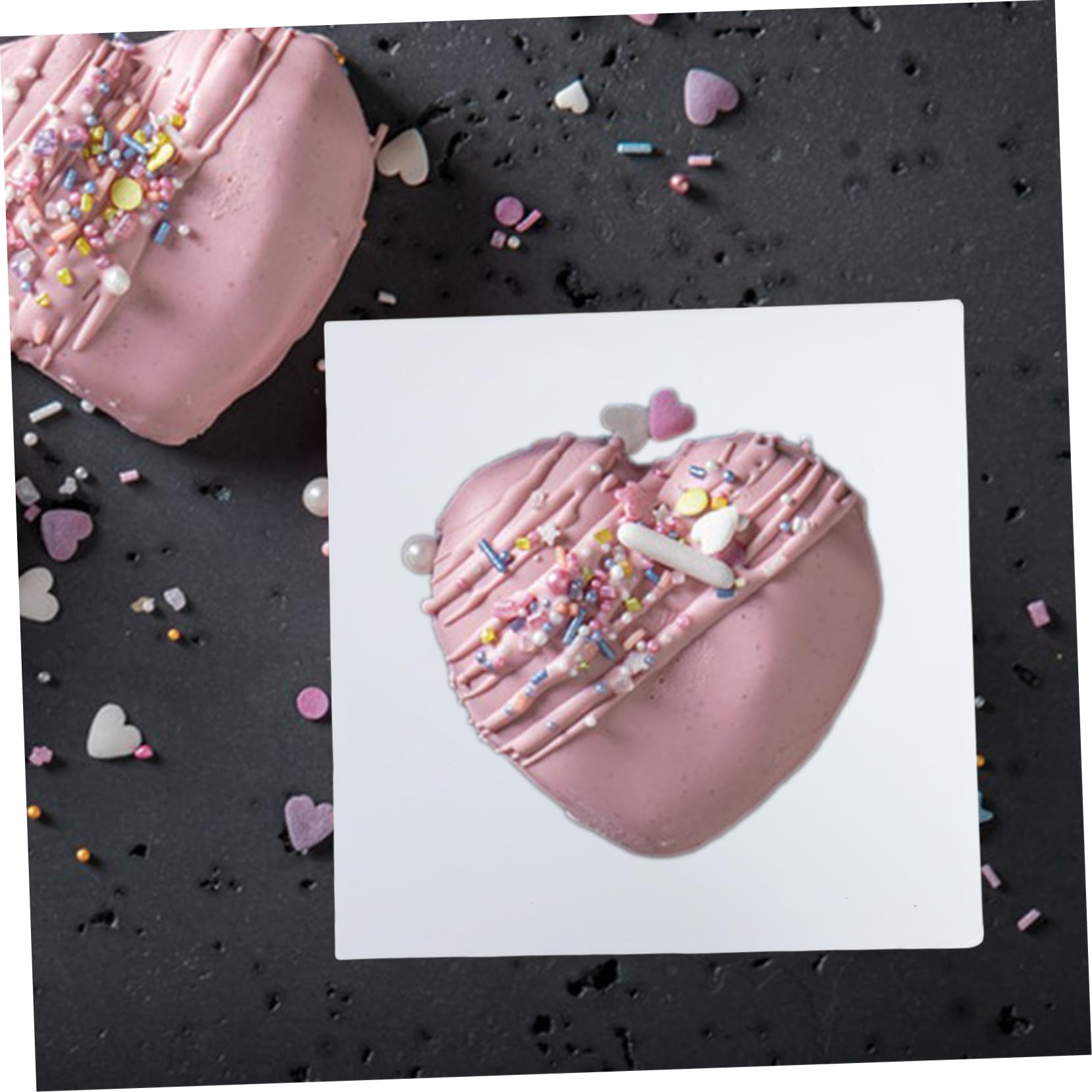 Zerodeko 10stücke Kuchenboden Weiß Quadratisch aus Papier Kuchenbretter für Mousse und Dessertpräsentation Tortenplatte als Backzubehör